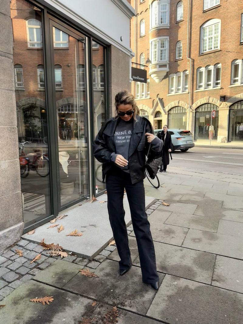 My Essential Wardrobe - Læderjakke - Black - Jackie