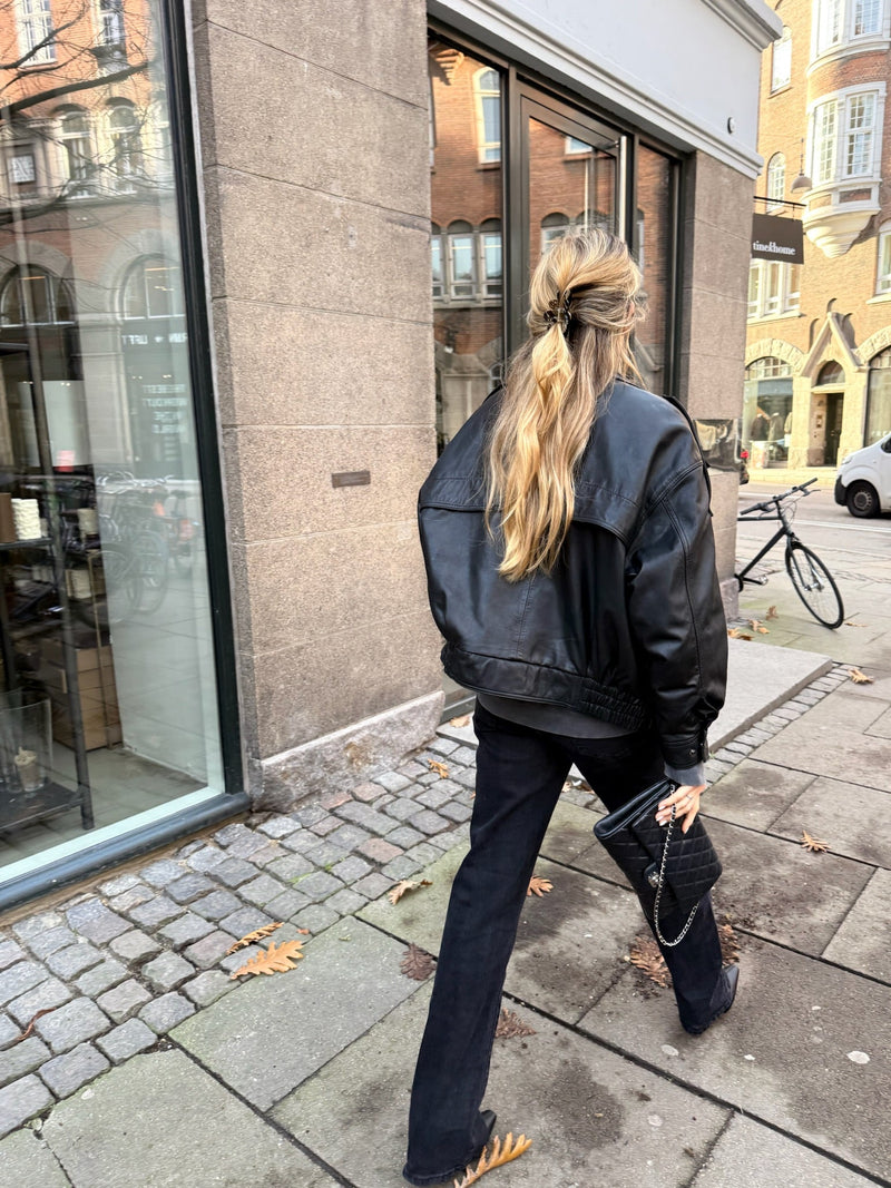 My Essential Wardrobe - Læderjakke - Black - Jackie