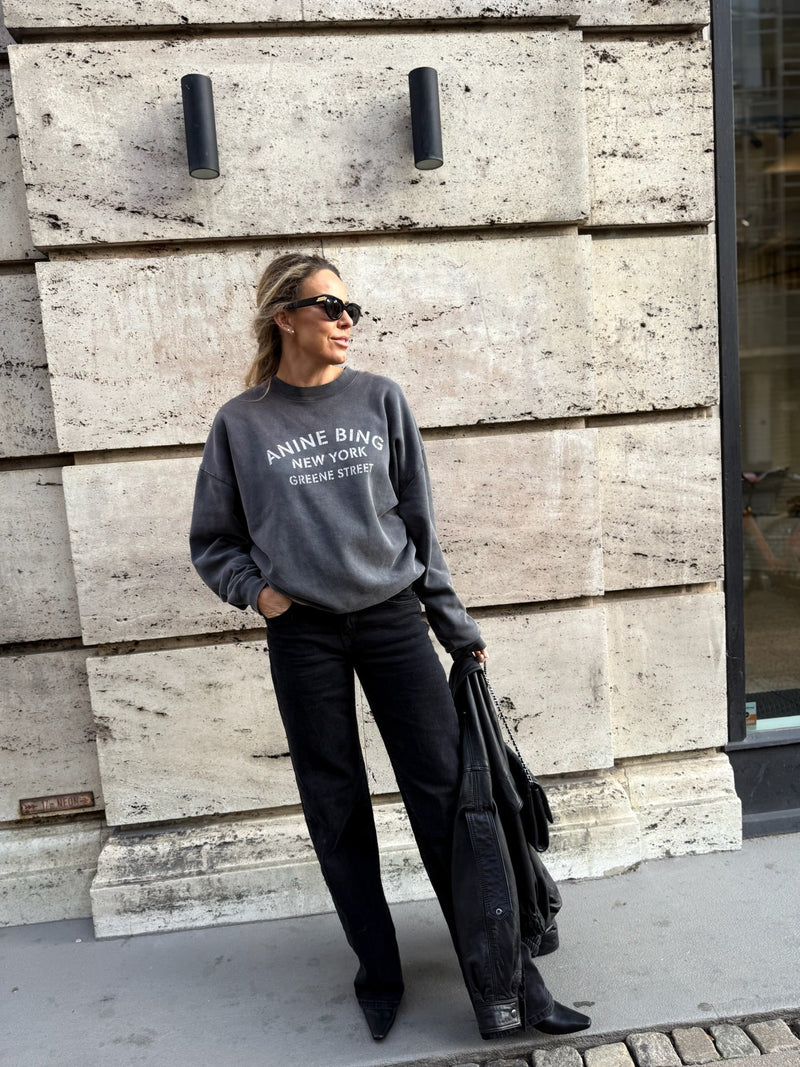 Anine Bing - Sweatshirt - Washed Black - Miles NY