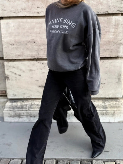 Anine Bing - Sweatshirt - Washed Black - Miles NY