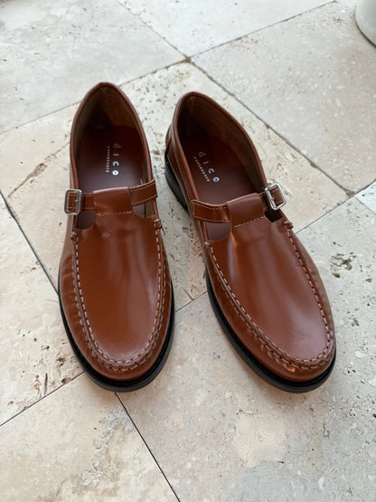 Dico - Læder Loafers - Hazelnut - T-Bar