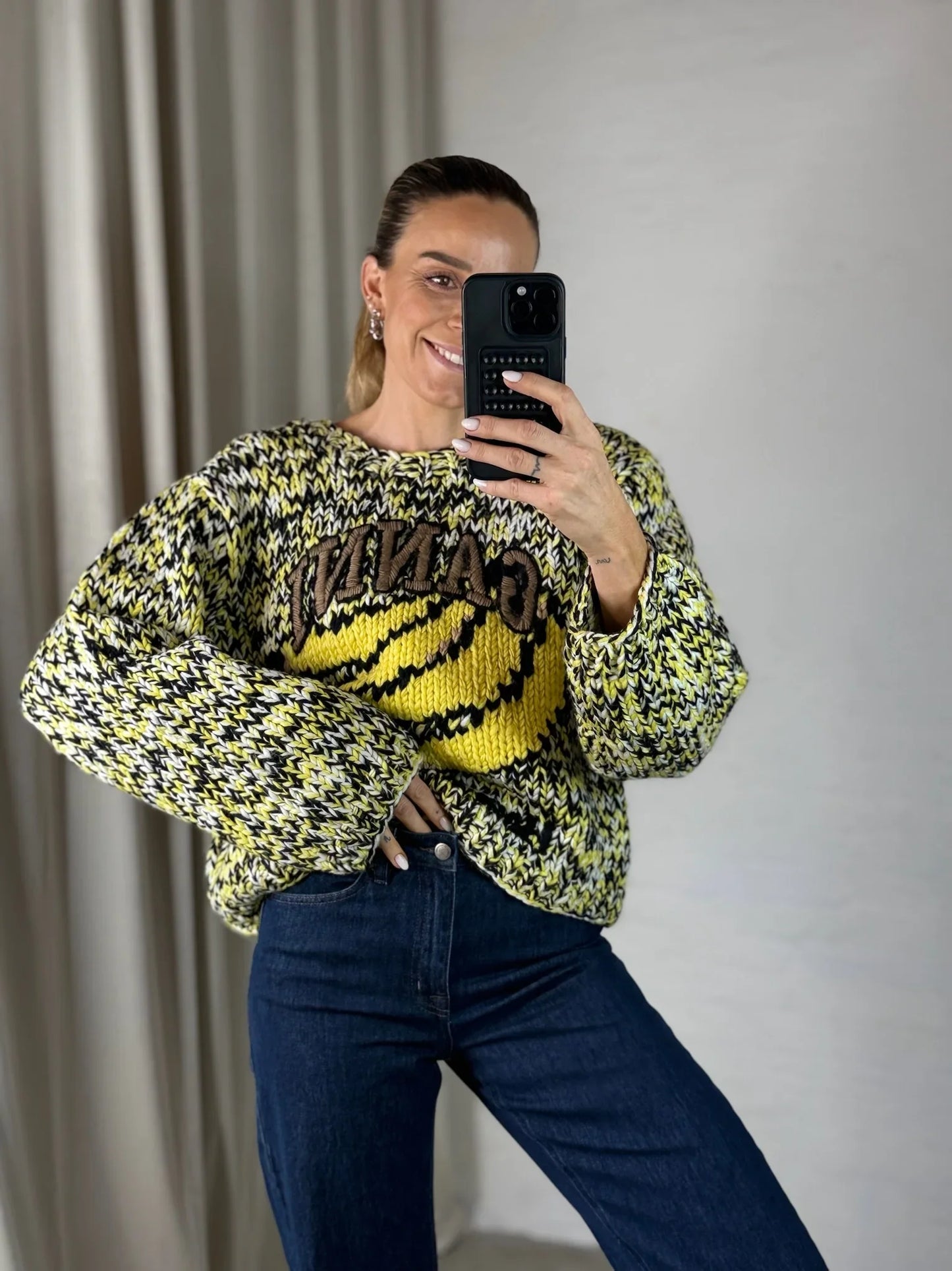 GANNI - Strik - Blazing Yellow - Banana uldstrik