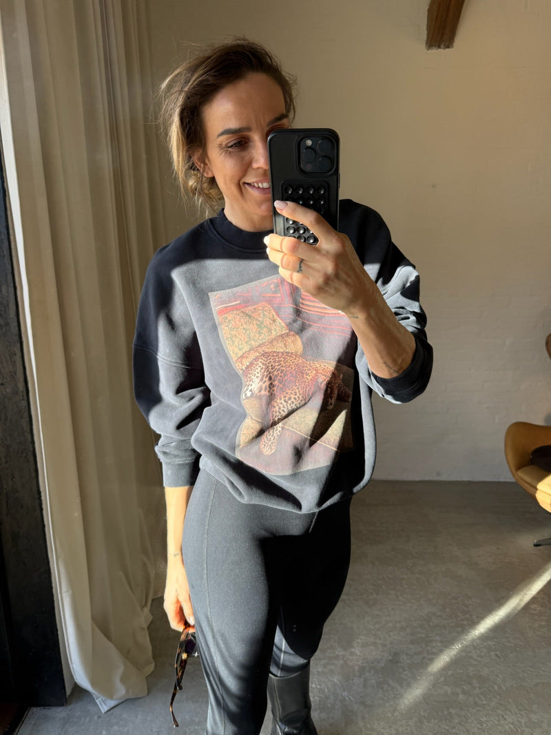 Sofie Schnoor - Sweatshirt - Washed black - Parossw, billede 4