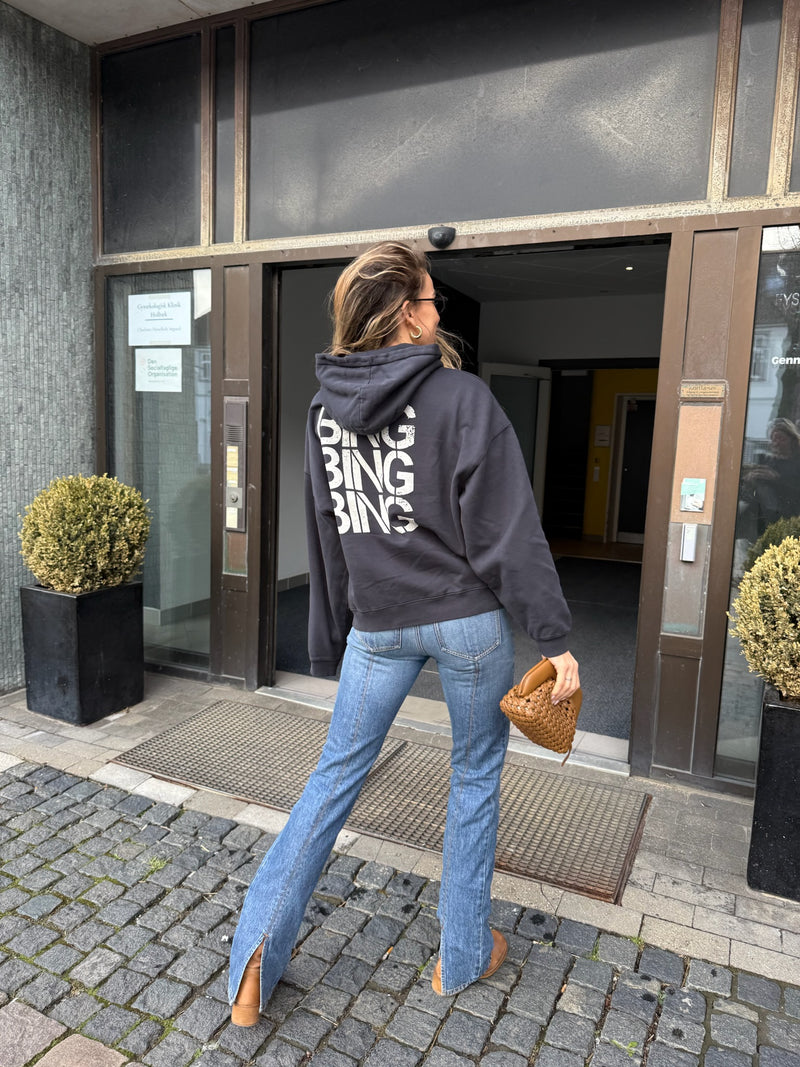 Anine Bing - Sweatshirt - Vintage Black - Harvey Sweatshirt Stencil