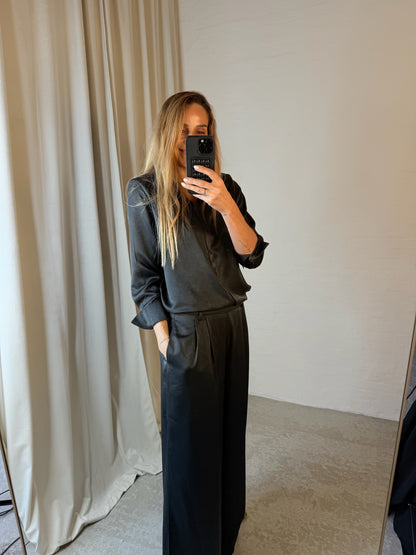 My Essential Wardrobe - Bukser - Asphalt/Grey - Estelle Wide