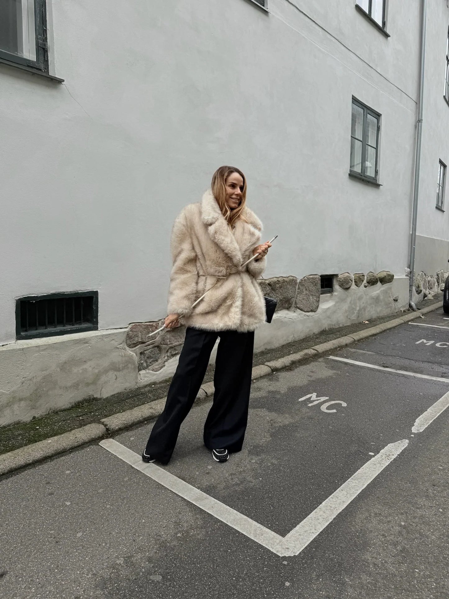 Sportmax - Pels Jakke - Beige - Rosaria