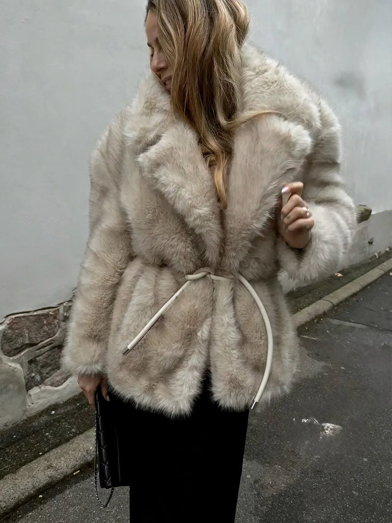 Sportmax - Pels Jakke - Beige - Rosaria