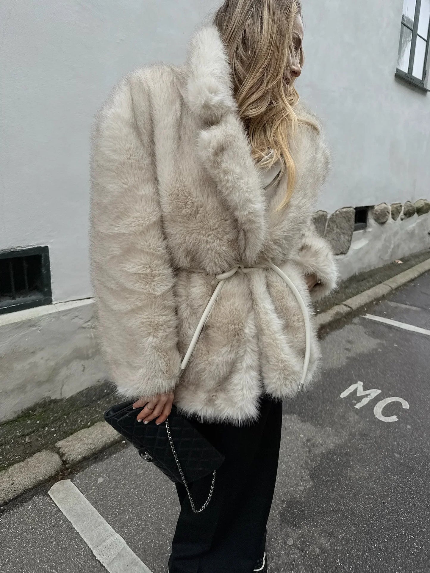 Sportmax - Pels Jakke - Beige - Rosaria