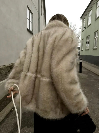 Sportmax - Pels Jakke - Beige - Rosaria