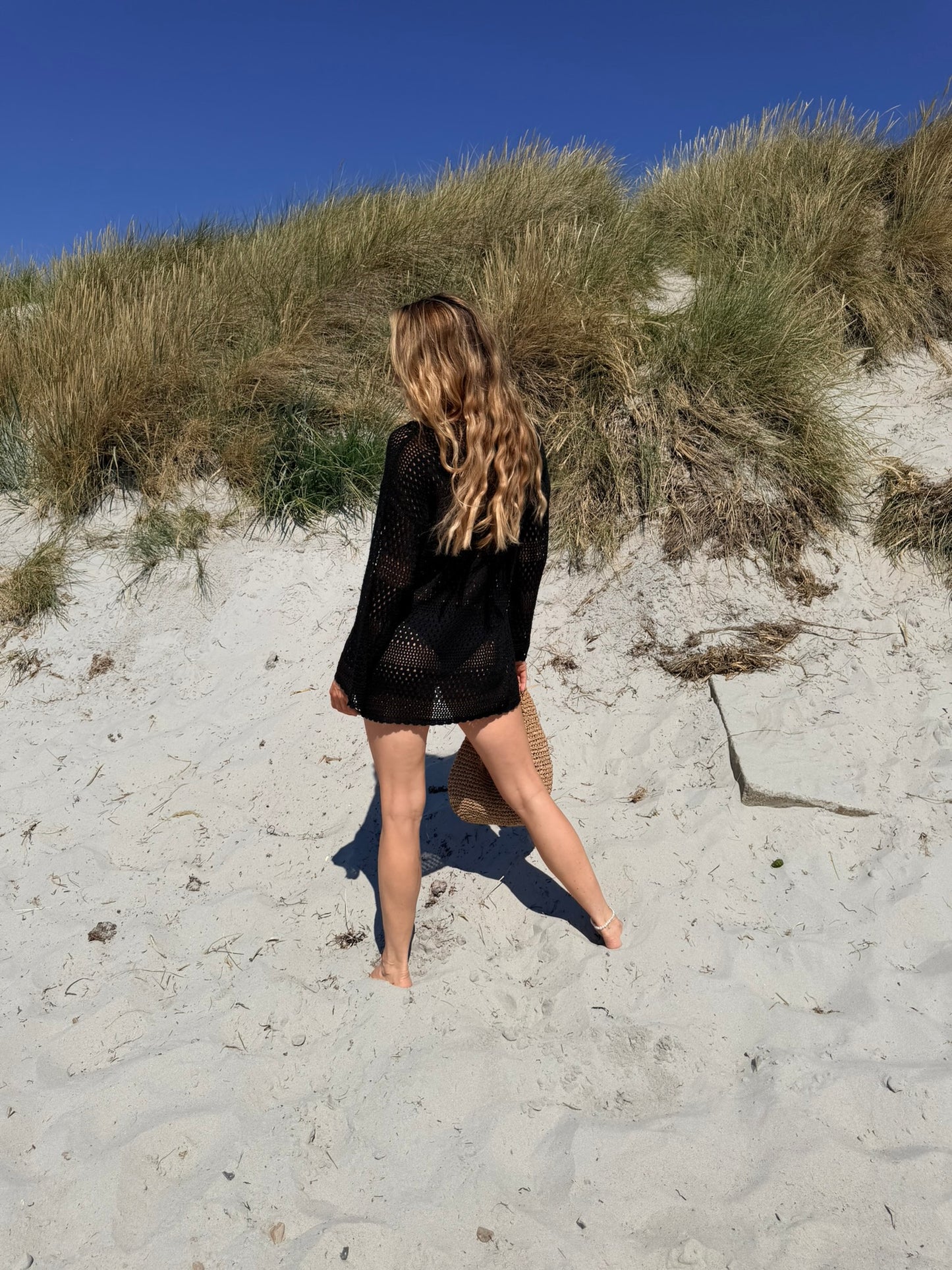 The Collection - Hæklet strandkjole - Sort - Sylvia