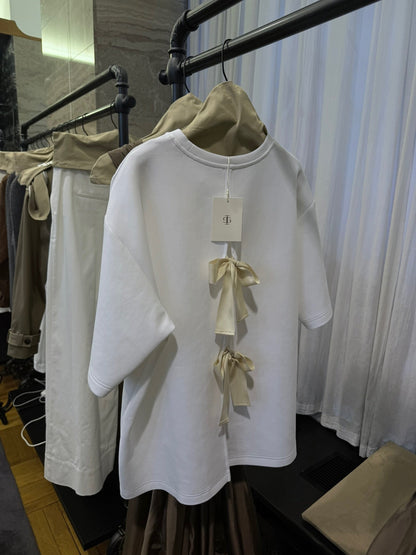 The Garment - T-shirt - Cream - TG Bow