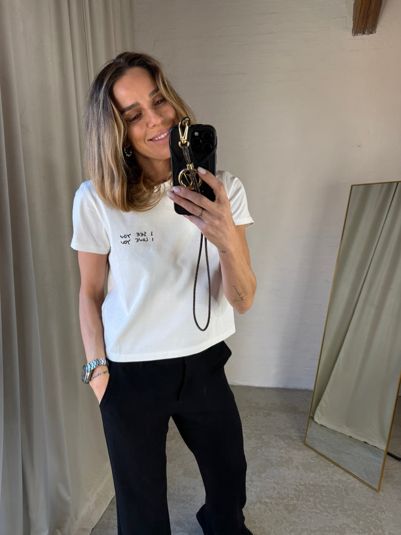 Anine Bing - T-shirt - Washed Cream - Shelley Tee