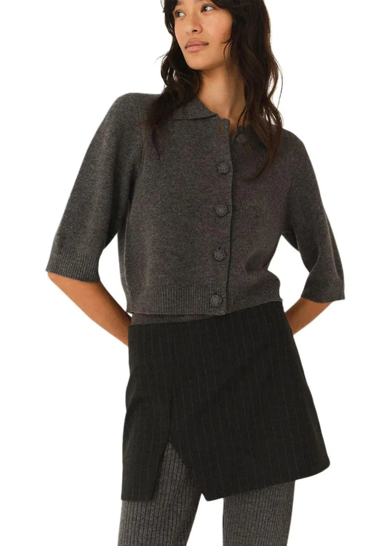 The Garment - Cardigan - Grå - Como Cropped Cardigan