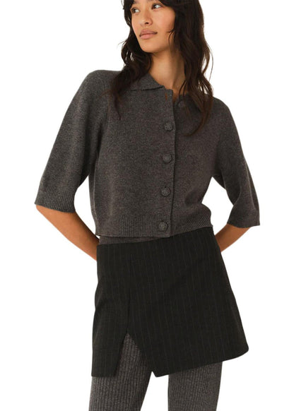 The Garment - Cardigan - Grå - Como Cropped Cardigan