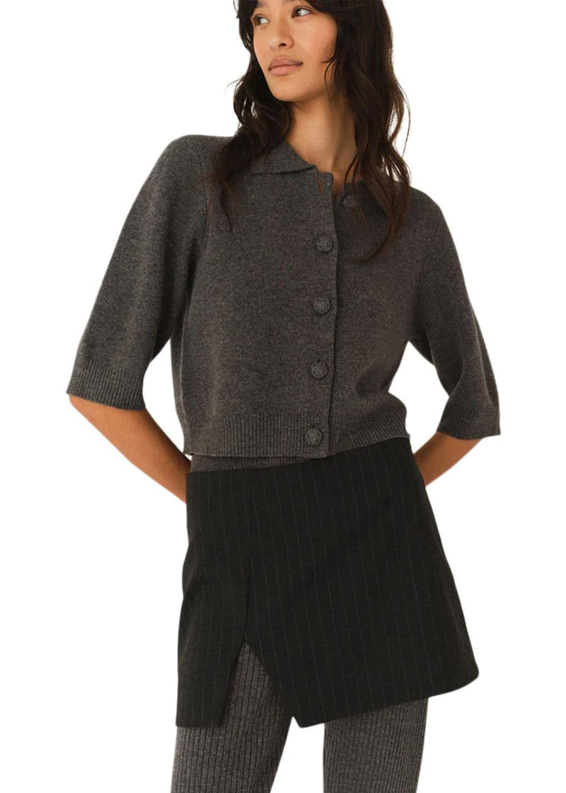 The Garment - Cardigan - Grå - Como Cropped Cardigan