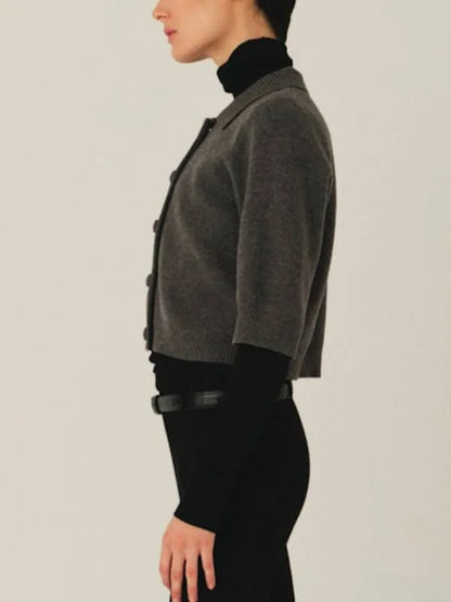 The Garment - Cardigan - Grå - Como Cropped Cardigan