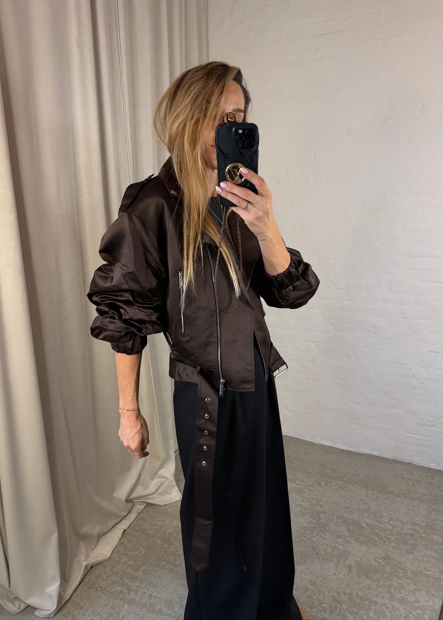 Karl Lagerfeld - Jakke - Java - Biker Satin Bomber