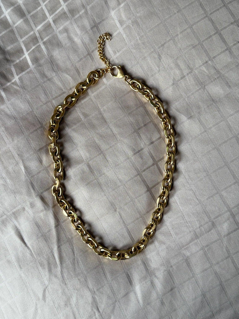 Andcopenhagen Jewelry - Halskæde - 18 karat guldbelagt rustfri stål- Bred Chunky Chain Maya