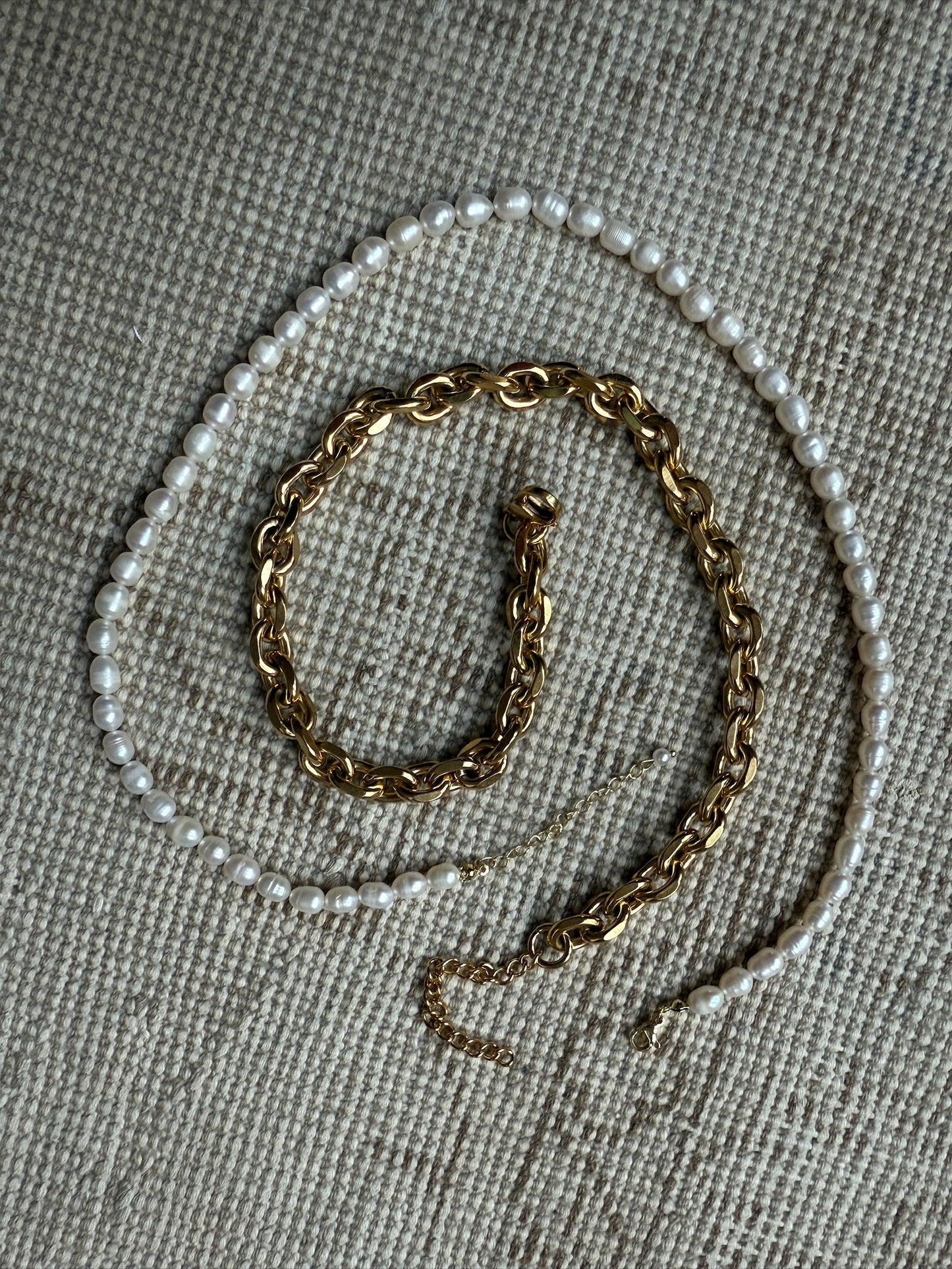 Andcopenhagen - Halskæde - 18 karat guldbelagt stainless steel - Mana Long perle