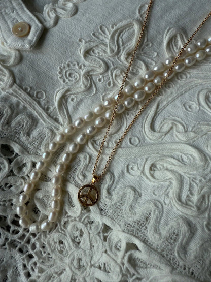 Andcopenhagen - Halskæde - 18 karat guldbelagt stainless steel - Mana Long perle