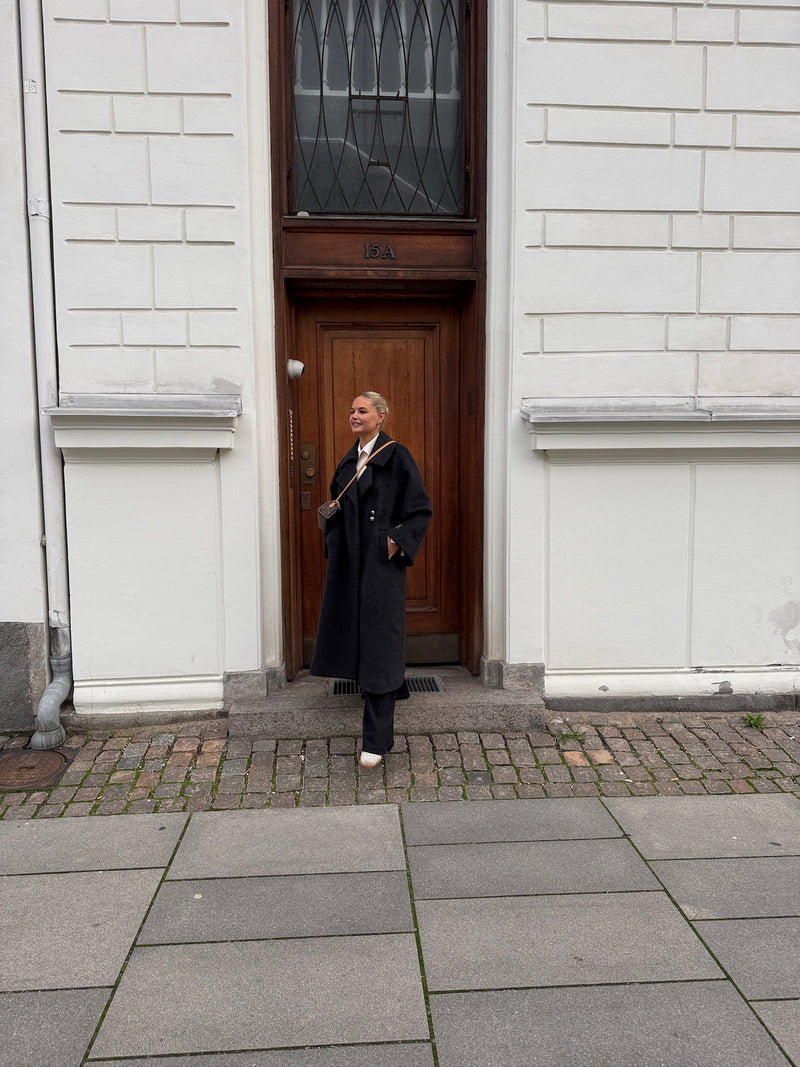 Ganni - Frakke - Grå - Double Face