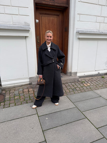 Ganni - Frakke - Grå - Double Face