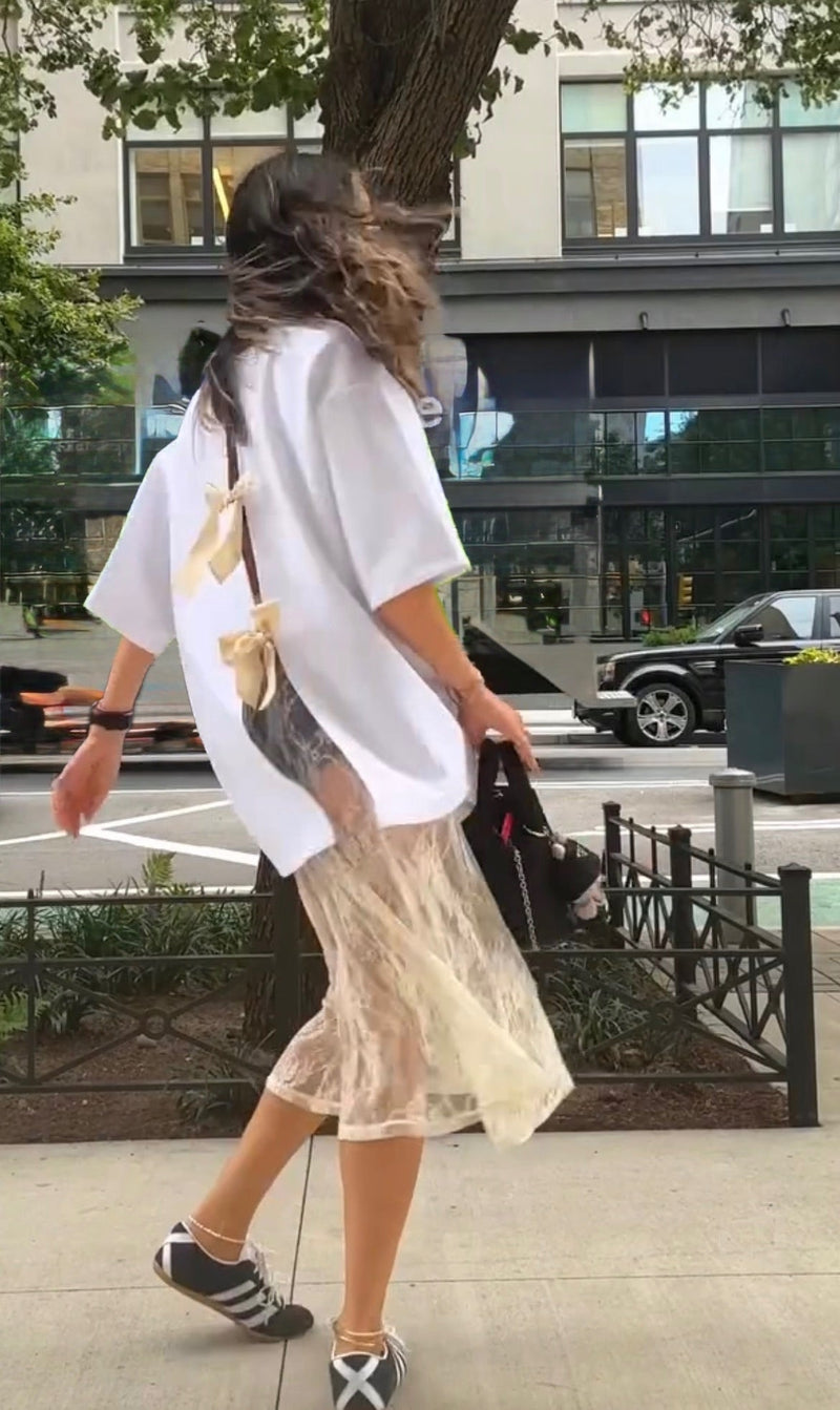 The Garment - T-shirt - Cream - TG Bow