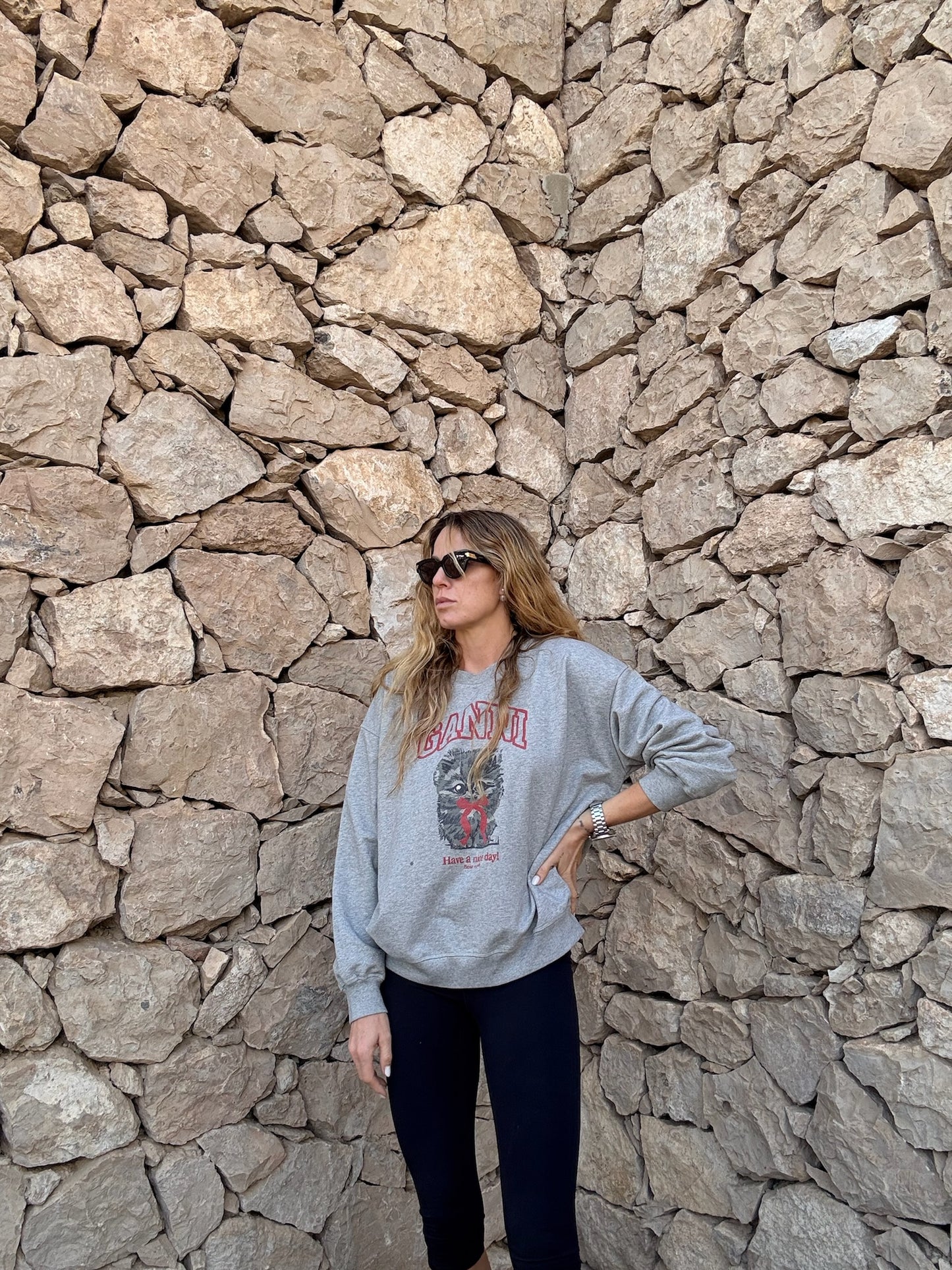 GANNI - Sweatshirt - Paloma - Kitty Print