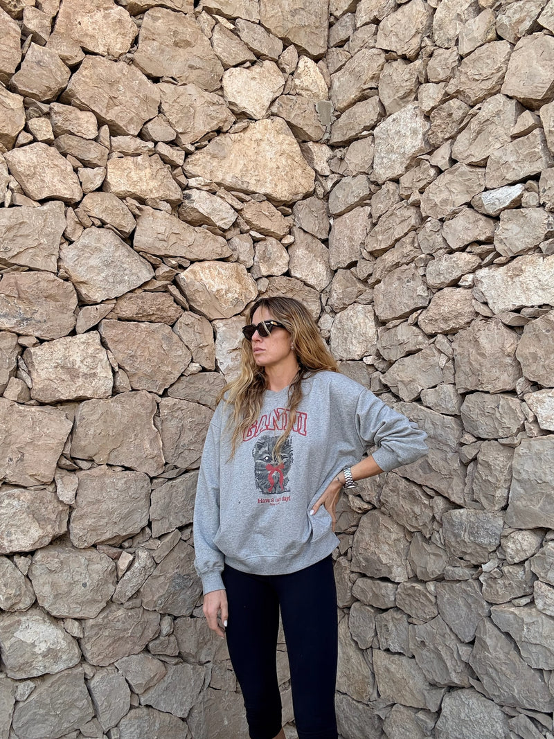 GANNI - Sweatshirt - Paloma - Kitty Print