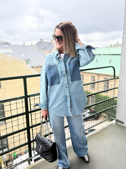 My Essential Wardrobe - Denimskjorte - Light Blue - Mazie Boxy Mix