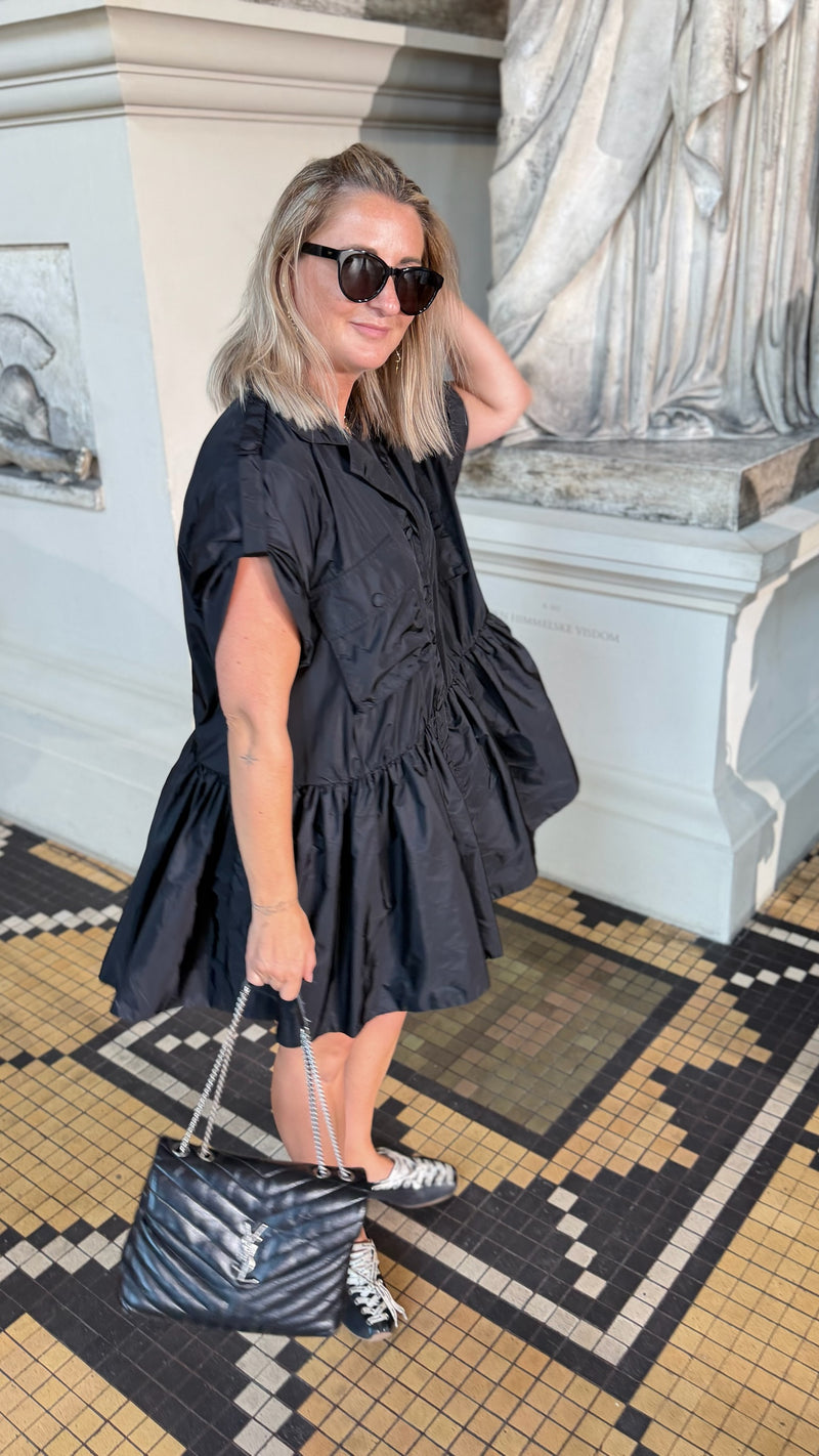 Ganni - Kjole - Black - Flyweight Nylon Mini Utility Dress