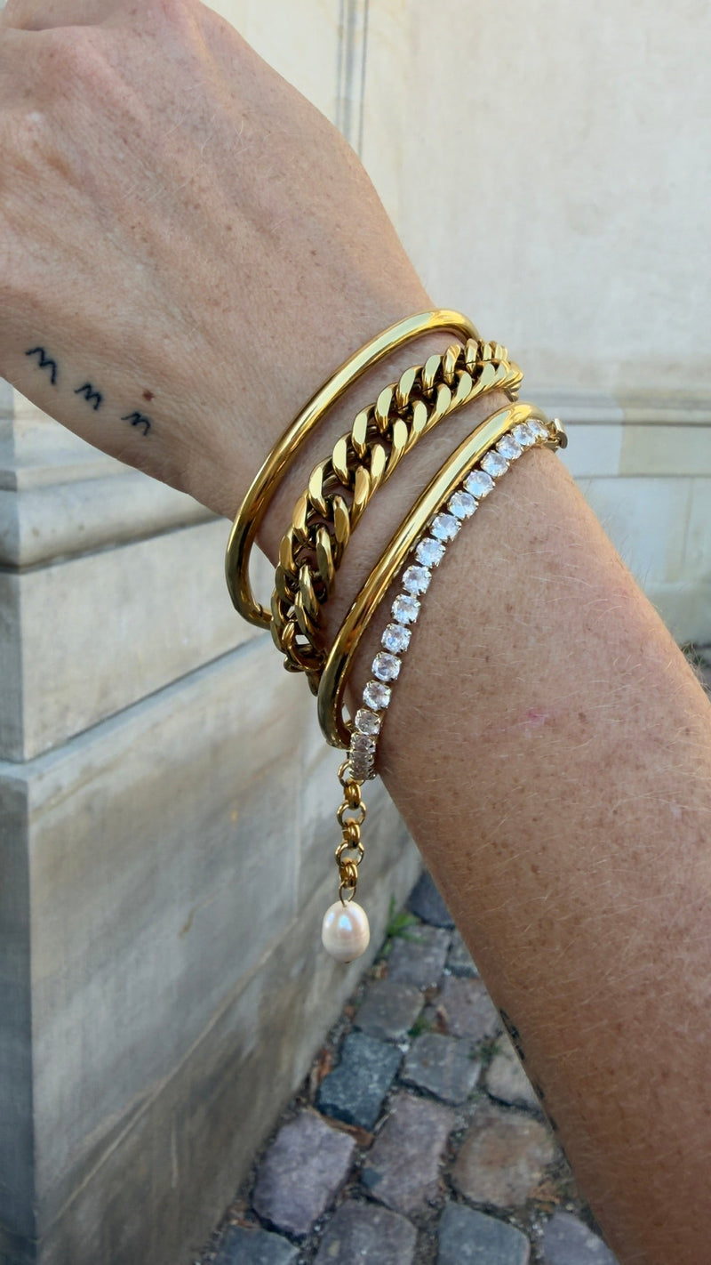 Andcopenhagen Jewelry - Tennis Armbånd - sølvfarvet- Nena 3mm.