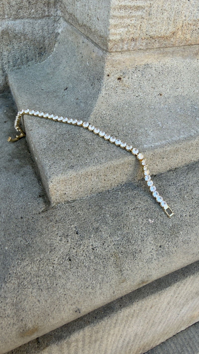 Andcopenhagen Jewelry - Tennis Armbånd - Guldfarvet - Nena 2,5mm