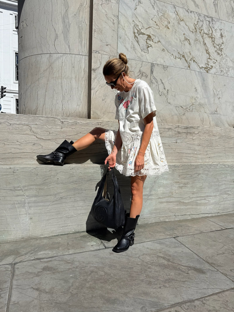 Ganni - Støvler  -Sort - Mid Shaft Biker Boots