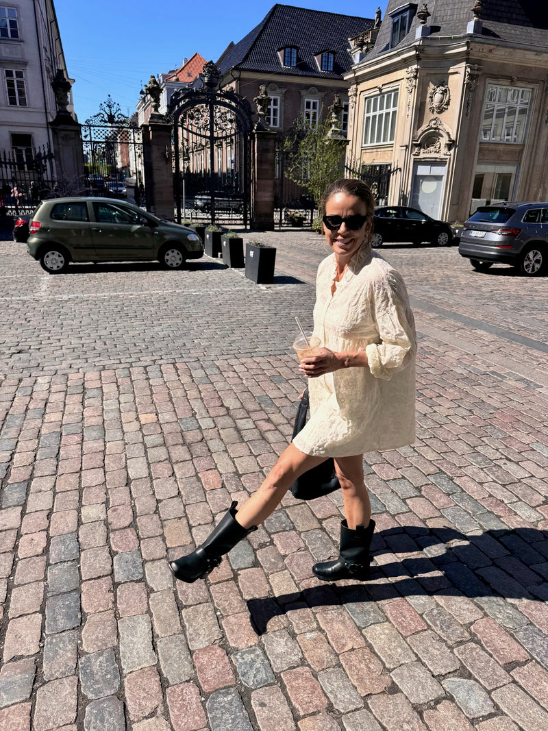 Ganni - Støvler  -Sort - Mid Shaft Biker Boots