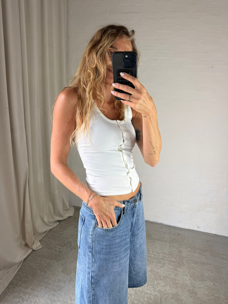 Sofie Schnoor - Bermuda Shorts - Denim Blue - Stokesw Oversized