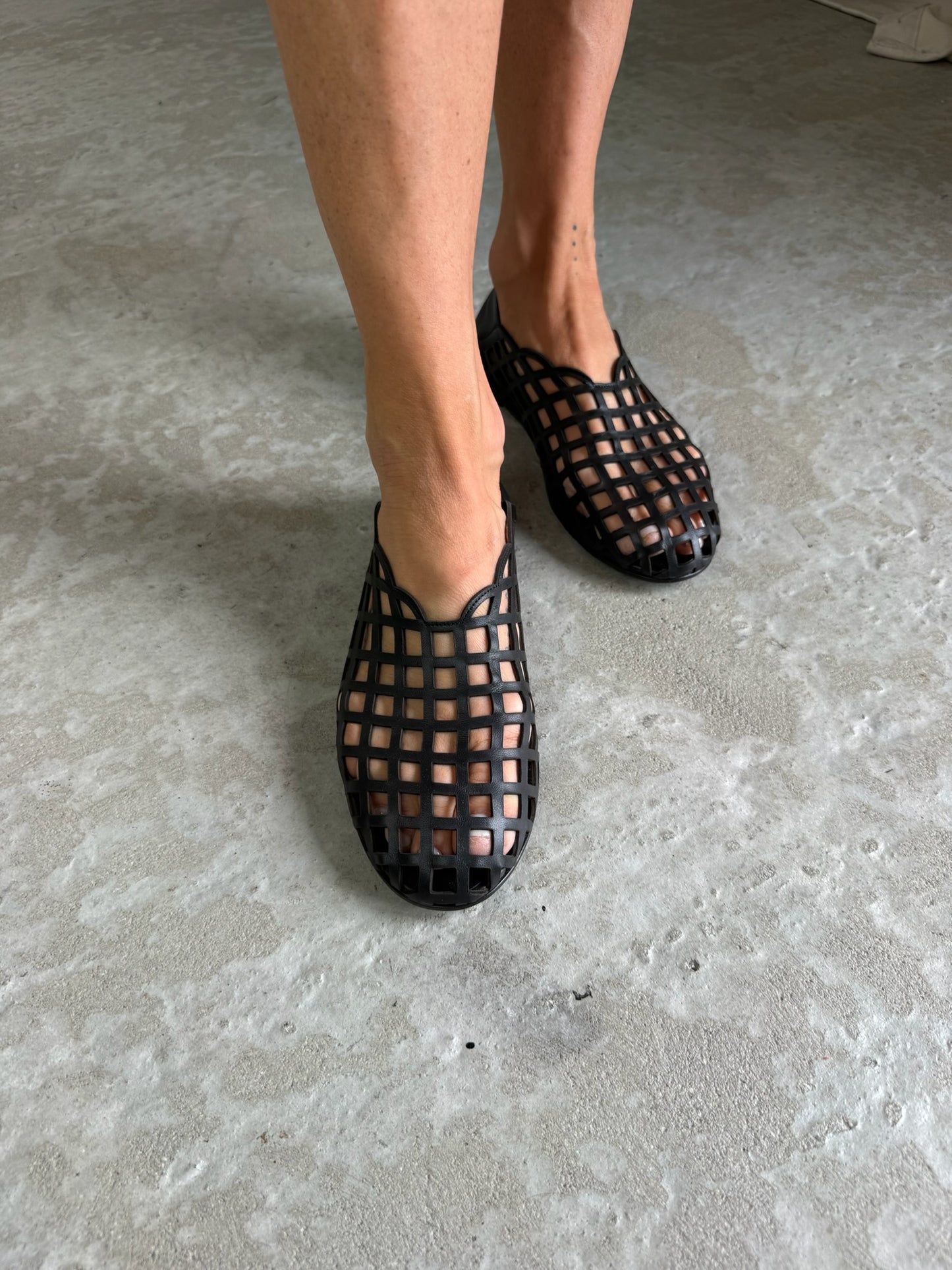 Gia Borghini - Sandal - Black - Peek-a-boo Ballerina