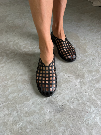 Gia Borghini - Sandal - Black - Peek-a-boo Ballerina