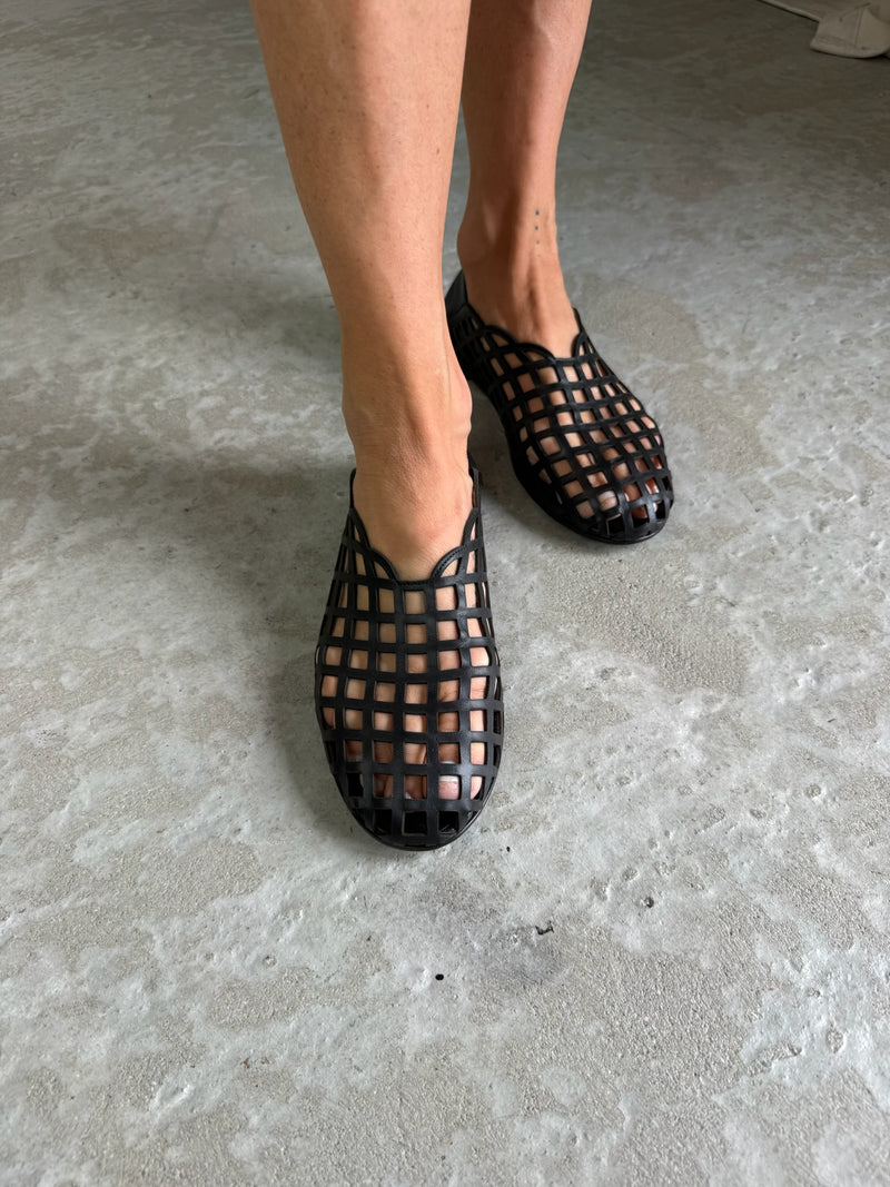 Gia Borghini - Sandal - Black - Peek-a-boo Ballerina