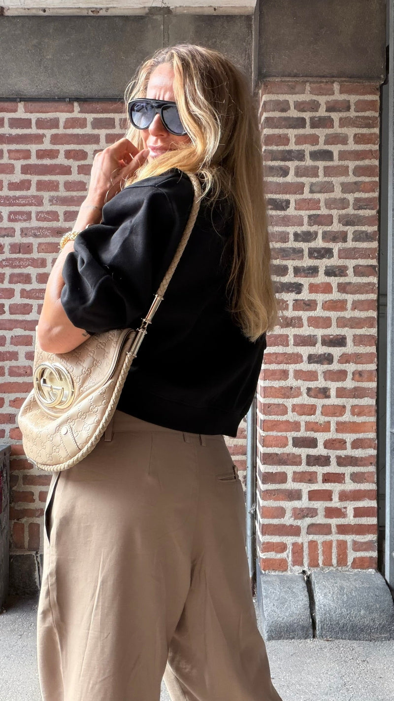 Gucci - Guccissima Leather Hobo - beige skuldertaske - secondhand