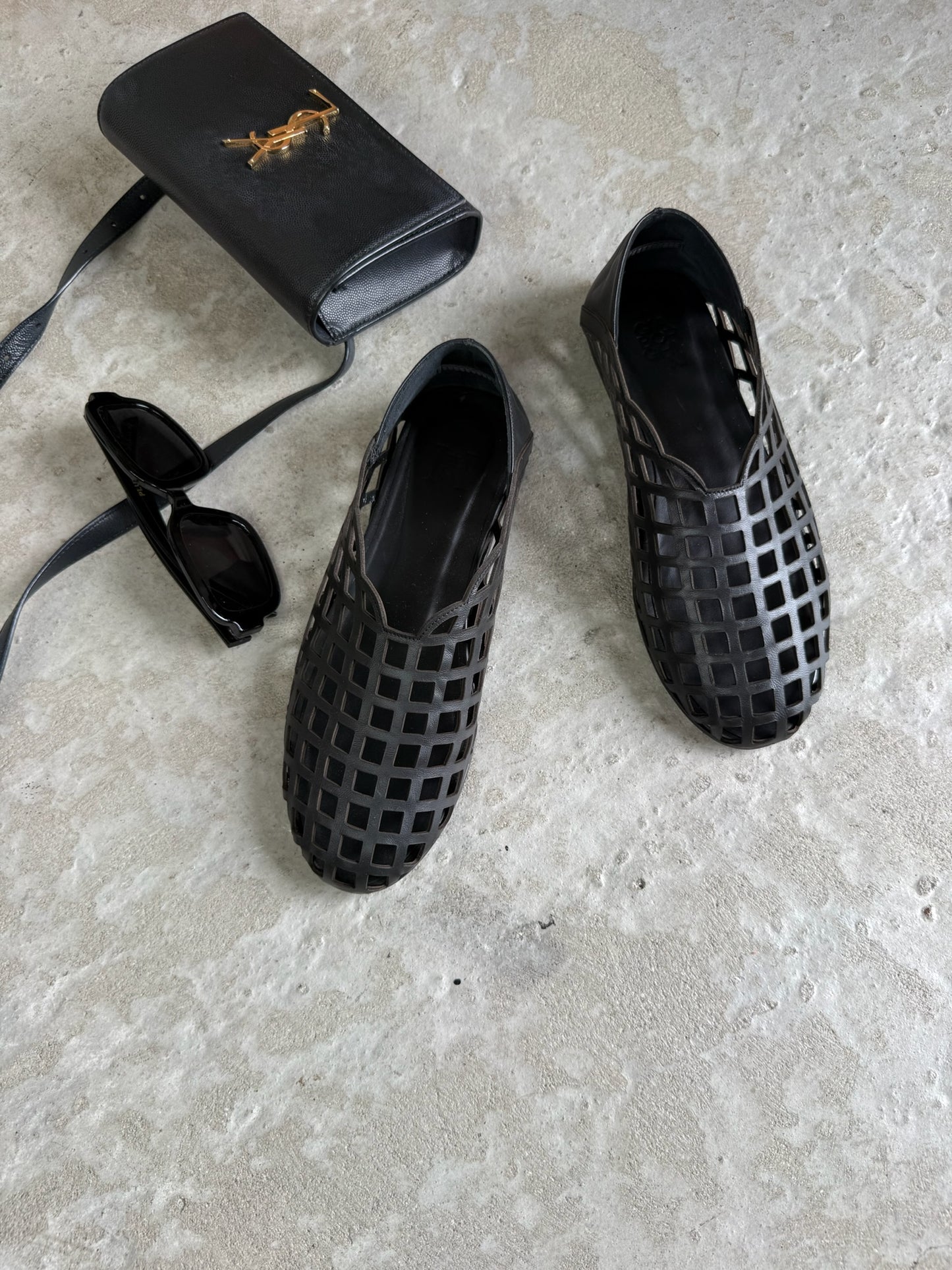 Gia Borghini - Sandal - Black - Peek-a-boo Ballerina