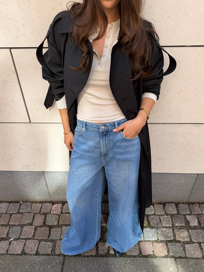 Sportmax - Trenchcoat - Sort - Gocce