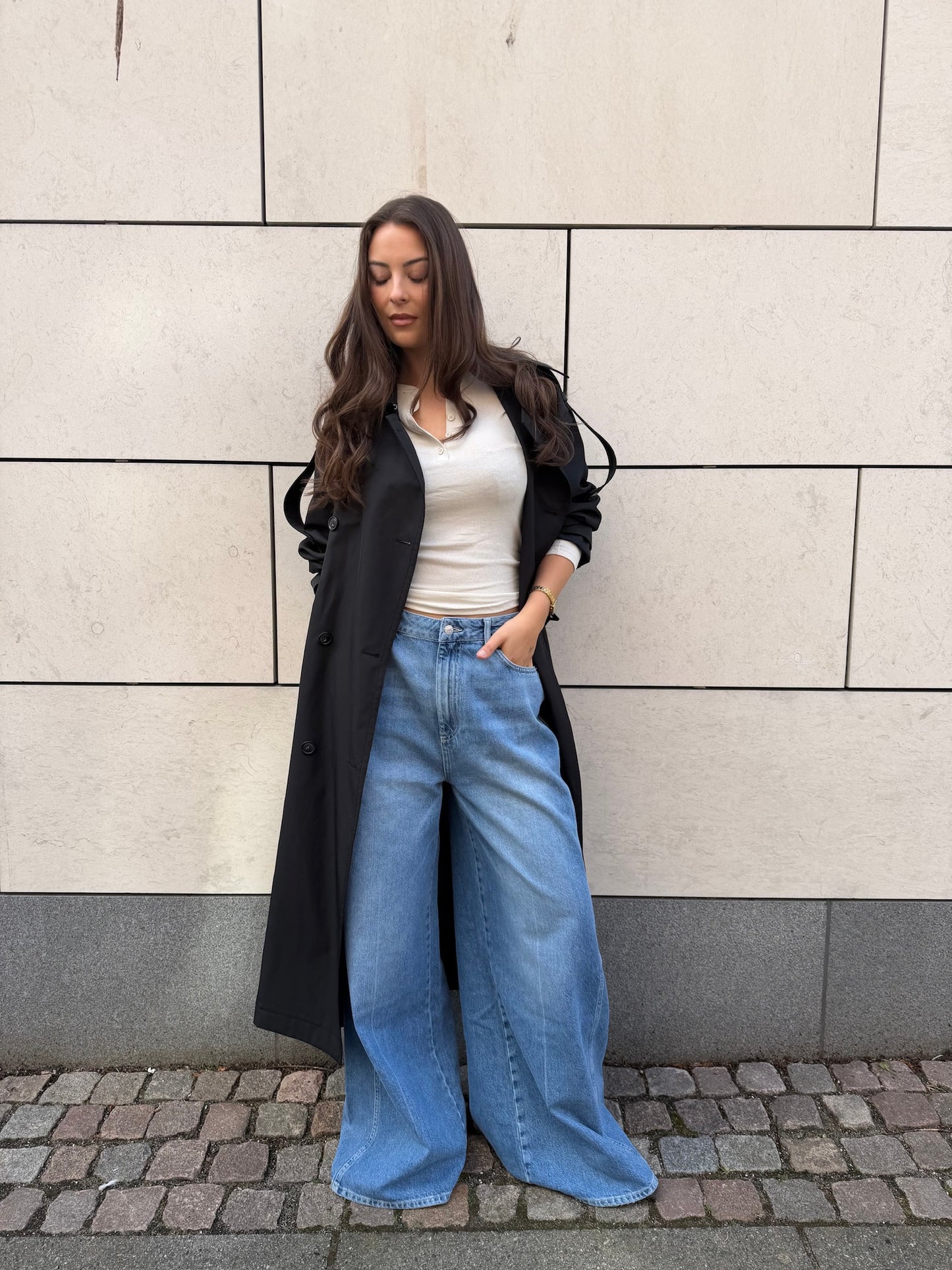 Sportmax - Trenchcoat - Sort - Gocce