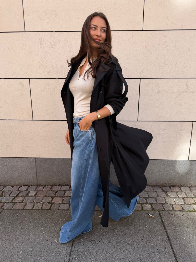 Sportmax - Trenchcoat - Sort - Gocce