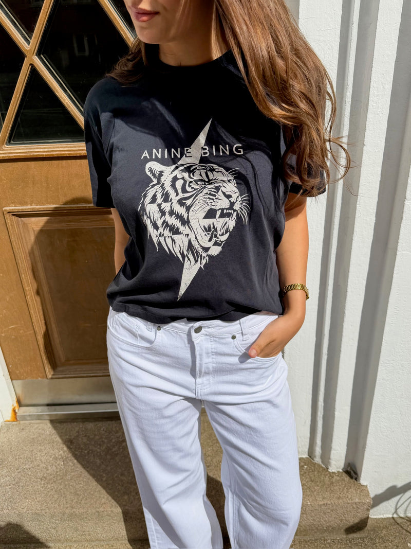 Anine Bing - T-shirt - Vintage Black - Wagner Tee Tiger