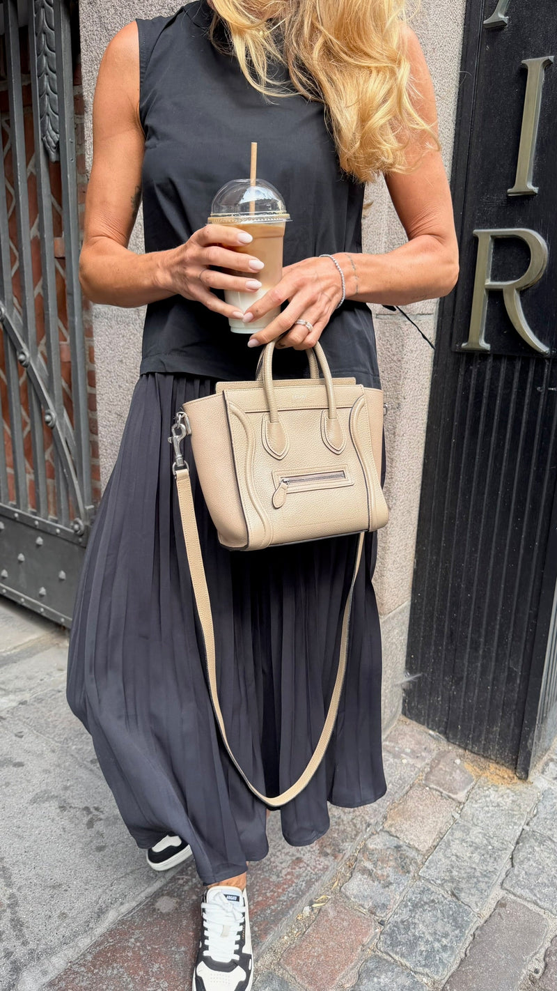 Céline Nano Luggage – håndtaske – taupe læder taske – secondhand