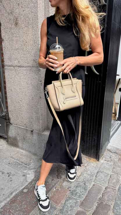 Preloved Céline Nano Luggage – håndtaske – taupe læder taske – secondhand