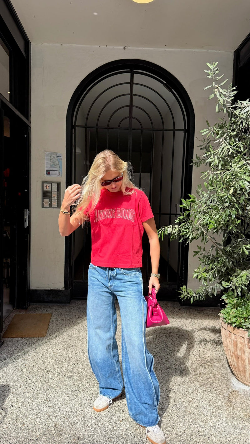 Anine Bing - T-shirt - Tango Red - Shelley Tee