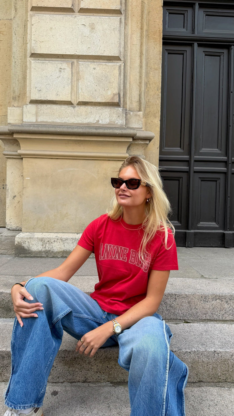 Anine Bing - T-shirt - Tango Red - Shelley Tee
