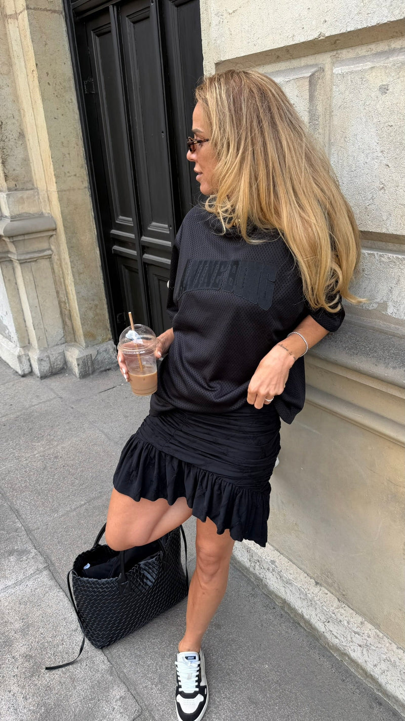 Anine Bing - T-shirt - Black - Nell Tee Mesh